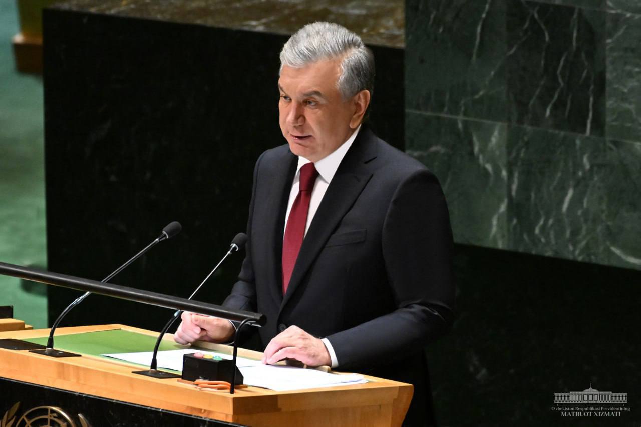 Address by president of Republic of Uzbekistan Shavkat Mirziyoyev at 78th session of UN General Assembly